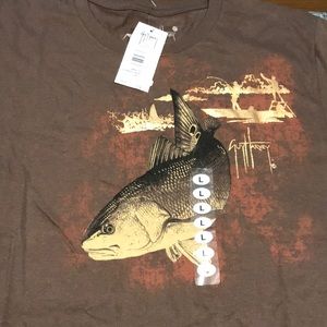 Guy Harvey Redfish brown t-shirt 🐟